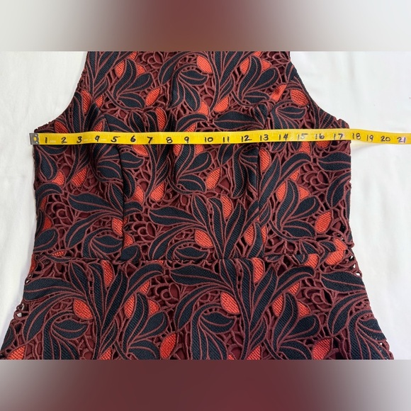 Ann Taylor Red and Black Fitted Embellished Tank Top - Picture 12 of 13